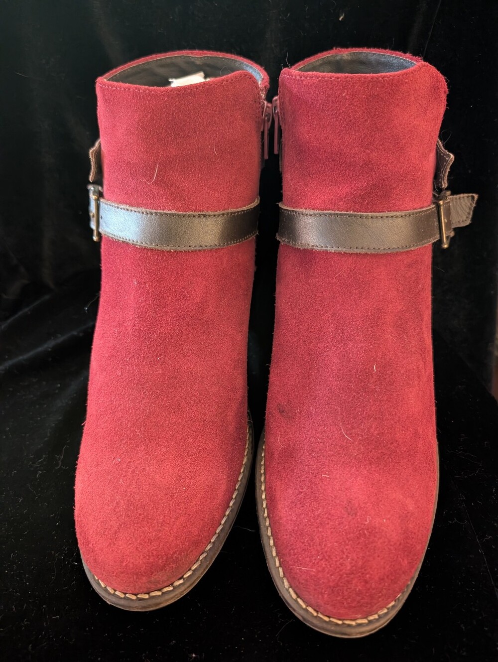 Burgundy Ankle Boots.